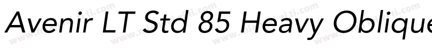 Avenir LT Std 85 Heavy Oblique字体转换
